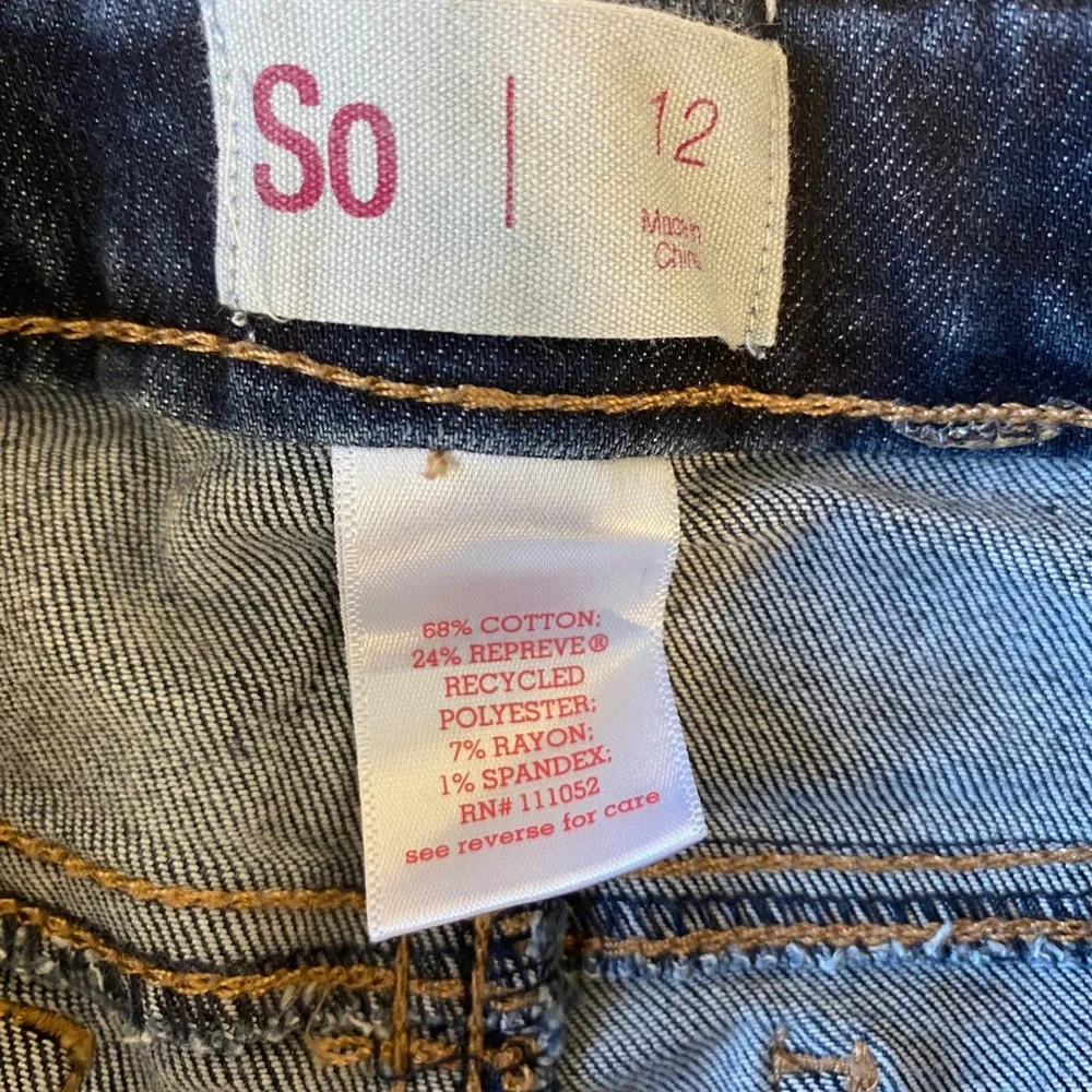So & The Children's Place Denim Bundle Girls 12 Blue Shorts Jeans Skinny Stretch